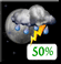 Tonight: A chance of showers and thunderstorms before 8pm. Some of the storms could be severe. Mostly clear, with a low around 57. Southwest wind 5 to 10 mph, with gusts as high as 25 mph. Chance of precipitation is 50%. New rainfall amounts between a tenth and quarter of an inch possible. Tonight: Chance Showers And Thunderstorms then Mostly Clear